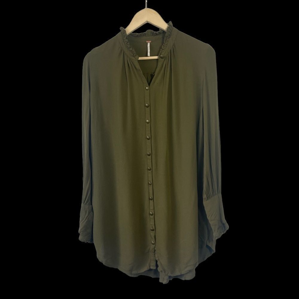 Free People Khaki Green Tunic Sz S‎